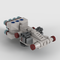 Micro scale Rebel Blockade Runner from LEGO Masters DK S01E05